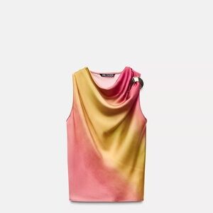 ⚠️ Closet Clean Out Pink and Yellow Sleeveless Top